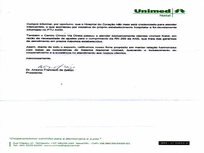SindJustiça RN : Notícias : Nota de esclarecimento Unimed Natal SindJustiça RN : Notícias : Nota de esclarecimento Unimed Natal