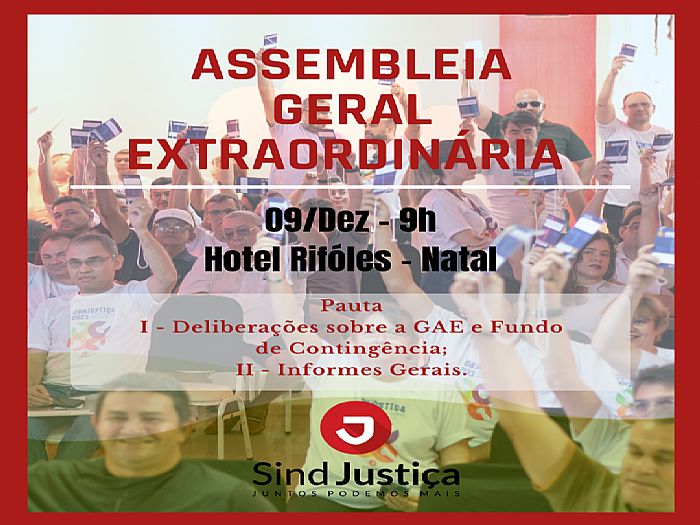 Convocação: assembleia próxima quinta (23) delibera sobre pautas